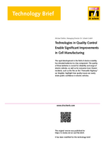 Technology brief: Technologies in quality control enable significant improvements in cell manufacturing